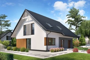  Projekt domu Domena 202 A (WRW1306) - projekt domu parterowego z poddaszem - Zdjęcie 1