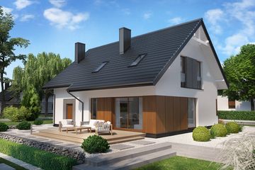  Projekt domu Domena 202 A (WRW1306) - projekt domu parterowego z poddaszem - Zdjęcie 2