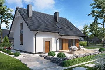  Projekt domu Domena 202 A (WRW1306) - projekt domu parterowego z poddaszem - Zdjęcie 3