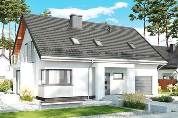  Projekt domu APS 303 (LUA1400) - projekt domu parterowego z poddaszem - Zdjęcie 1