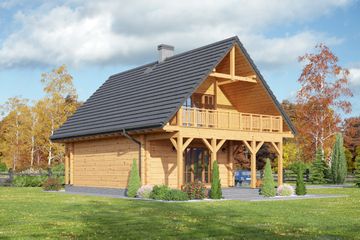  Projekt domu Bartnowice dw 5 (KRP2154) - projekt domu parterowego z poddaszem - Zdjęcie 2