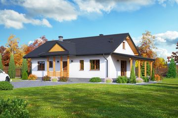  Projekt domu Zawoja 27 (KRP2152) - projekt domu parterowego - Zdjęcie 1