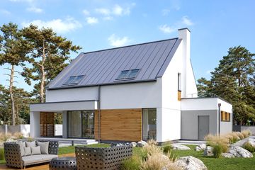 Projekt domu Xavier G2 - parterowy z poddaszem dom o powierzchni 157,78 m², dach dwuspadowy - ujęcie 6