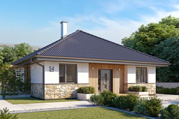  Projekt domu Elka 2 dr-st (BSA2140) - projekt domu parterowego - Zdjęcie 1