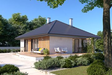  Projekt domu Elka 2 dr-st (BSA2140) - projekt domu parterowego - Zdjęcie 2