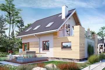  Projekt domu Nadar Bobo (1617) (KRD2765) - projekt domu parterowego z poddaszem - Zdjęcie 4