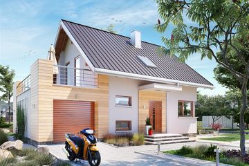  Projekt domu Nadar Bobo (1617) (KRD2765) - projekt domu parterowego z poddaszem - Zdjęcie 5