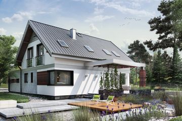  Projekt domu Zenon Alfa (1620) (KRD2767) - projekt domu parterowego z poddaszem - Zdjęcie 3