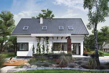  Projekt domu Zenon Alfa (1620) (KRD2767) - projekt domu parterowego z poddaszem - Zdjęcie 4