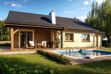  Projekt domu AJR 03 A1 v01 (WOJ1018) - projekt domu parterowego - Zdjęcie 2