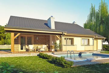  Projekt domu AJR 03 A2 v01 (WOJ1019) - projekt domu parterowego - Zdjęcie 1