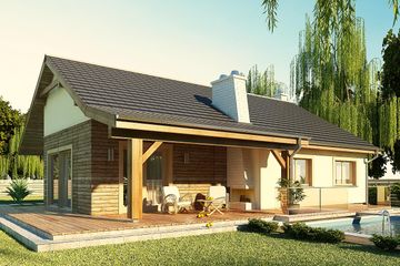  Projekt domu AJR_03_B_v01 (WOJ1020) - projekt domu parterowego - Zdjęcie 1