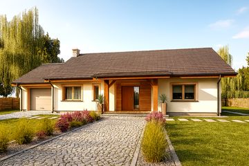  Projekt domu AJR 04 A1 (WOJ1021) - projekt domu parterowego - Zdjęcie 1