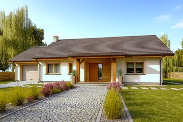  Projekt domu AJR 04 A1 (WOJ1021) - projekt domu parterowego - Zdjęcie 1