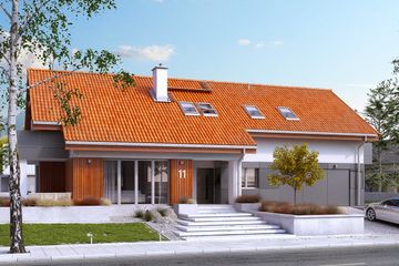  Projekt domu Karmin (BSA2147) - projekt domu parterowego z poddaszem - Zdjęcie 1