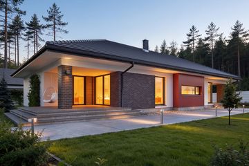 Projekt domu Egon - parterowy dom o powierzchni 176,47 m², dach kopertowy - ujęcie 2