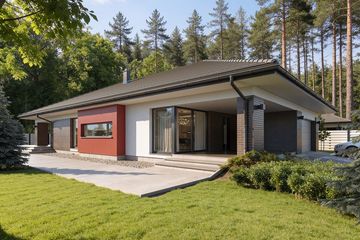 Projekt domu Egon - parterowy dom o powierzchni 176,47 m², dach kopertowy - ujęcie 3