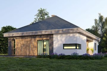  Projekt domu uA6 (WCB1008) - projekt domu parterowego - Zdjęcie 3