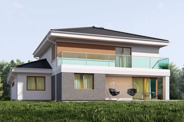 Projekt domu uA40 - z pełnym piętrem dom o powierzchni 192,80 m², dach namiotowy - ujęcie 4