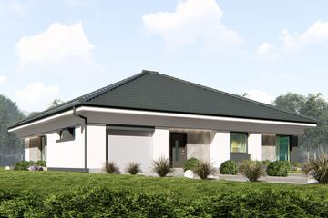 Projekt domu uA51 - parterowy dom o powierzchni 134,20 m², dach kopertowy - ujęcie 5