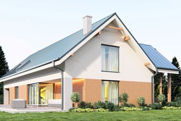  Projekt domu uA13 (WCB1020) - projekt domu parterowego z poddaszem - Zdjęcie 3