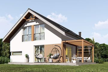  Projekt domu uA34 (WCB1048) - projekt domu parterowego z poddaszem - Zdjęcie 3