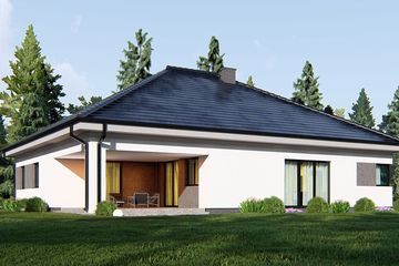  Projekt domu uA18v1 (WCB1030) - projekt domu parterowego - Zdjęcie 3