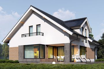  Projekt domu uA15 (WCB1024) - projekt domu parterowego z poddaszem - Zdjęcie 3