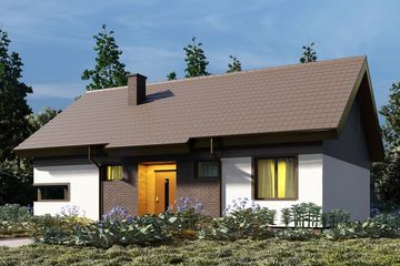  Projekt domu uA5 (WCB1007) - projekt domu parterowego - Zdjęcie 1