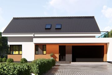  Projekt domu uA34v1 (WCB1049) - projekt domu parterowego z poddaszem - Zdjęcie 2