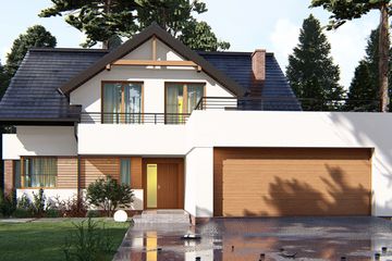  Projekt domu uA14 (WCB1021) - projekt domu parterowego z poddaszem - Zdjęcie 2
