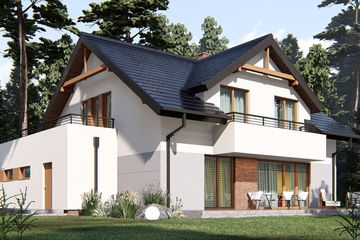  Projekt domu uA14 (WCB1021) - projekt domu parterowego z poddaszem - Zdjęcie 5