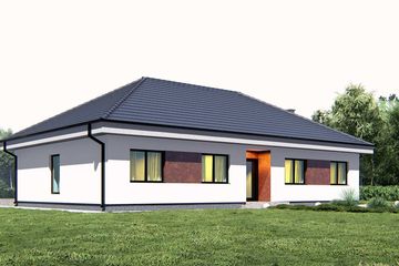 Projekt domu uA35 - parterowy dom o powierzchni 178,90 m², dach kopertowy - ujęcie 2