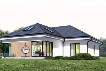Projekt domu uA35 - parterowy dom o powierzchni 178,90 m², dach kopertowy - ujęcie 3