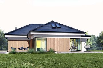 Projekt domu uA35 - parterowy dom o powierzchni 178,90 m², dach kopertowy - ujęcie 4
