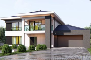 Projekt domu uA31 - z pełnym piętrem dom o powierzchni 190,90 m², dach namiotowy - ujęcie 2