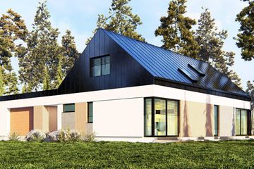Projekt domu uA52 - parterowy z poddaszem dom o powierzchni 161,60 m², dach dwuspadowy - ujęcie 2