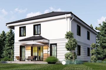 Projekt domu uA20 - z pełnym piętrem dom o powierzchni 218,10 m², dach wielospadowy - ujęcie 4