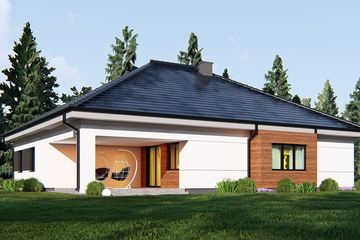  Projekt domu uA18v2 (WCB1031) - projekt domu parterowego - Zdjęcie 3