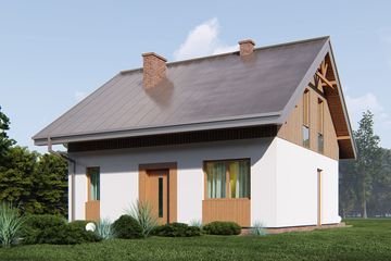  Projekt domu uA17 (WCB1027) - projekt domu parterowego z poddaszem - Zdjęcie 2