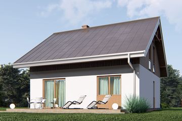  Projekt domu uA17 (WCB1027) - projekt domu parterowego z poddaszem - Zdjęcie 4