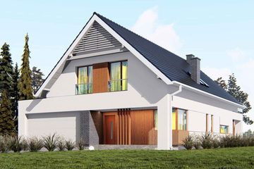  Projekt domu uA27 (WCB1042) - projekt domu parterowego z poddaszem - Zdjęcie 2