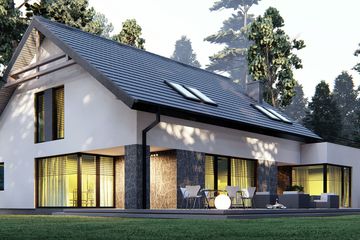  Projekt domu uA14v1 (WCB1022) - projekt domu parterowego z poddaszem - Zdjęcie 4