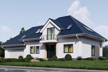 Projekt domu uA29v1 - parterowy z poddaszem dom o powierzchni 180,42 m², dach kopertowy - ujęcie 4