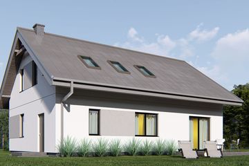  Projekt domu uA17v1 (WCB1028) - projekt domu parterowego z poddaszem - Zdjęcie 3