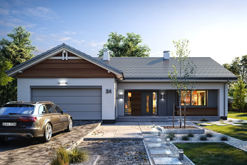  Projekt domu Parterowy 4 (WAH1871) - projekt domu parterowego - Zdjęcie 1