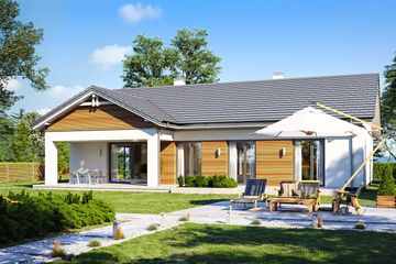  Projekt domu Parterowy 4 (WAH1871) - projekt domu parterowego - Zdjęcie 3