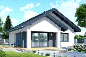  Projekt domu APS 301 (LUA1402) - projekt domu parterowego - Zdjęcie 2