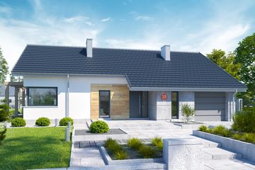  Projekt domu przy Przyjemnej 18 bis (KRK1511) - projekt domu parterowego - Zdjęcie 1