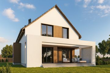  Projekt domu Podpiwniczony 01A (KZB1002) - projekt domu parterowego z poddaszem - Zdjęcie 2